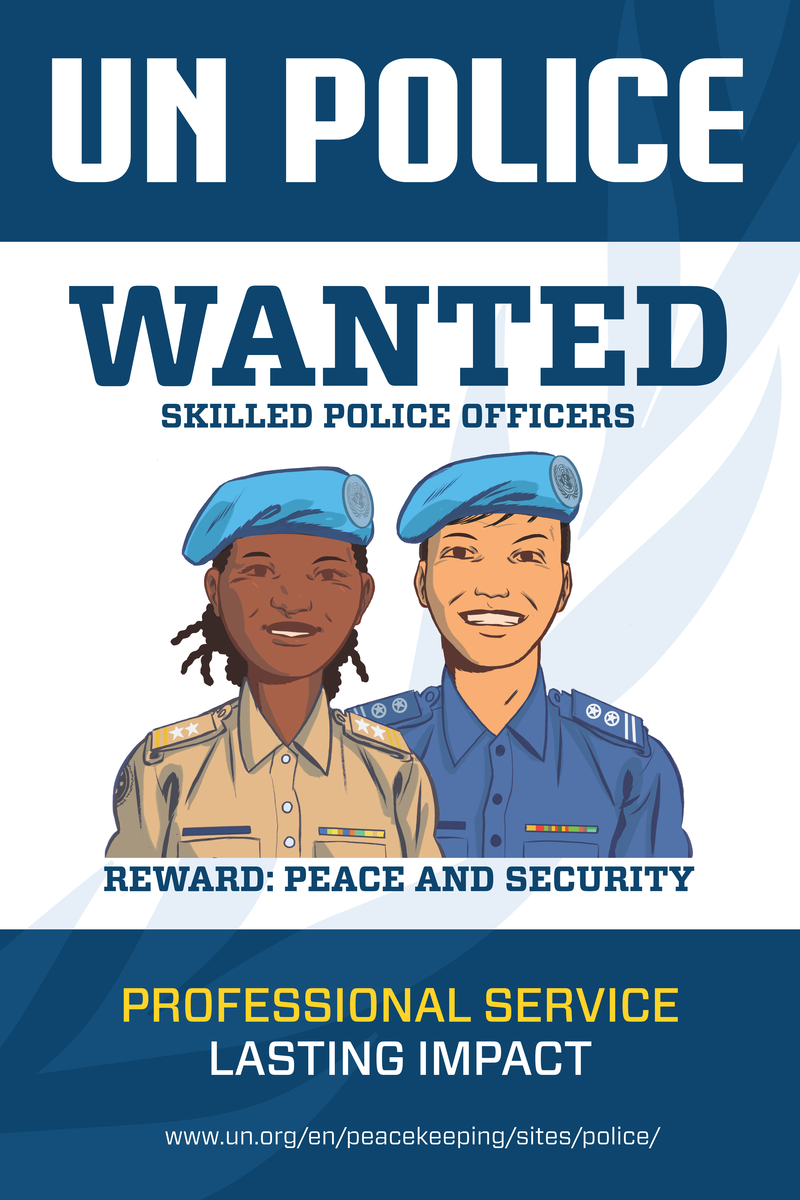 UN police recruitment banner