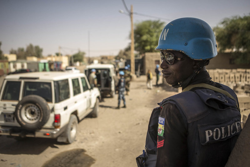 Formed police unit on patrol in Tumbuktu in March 2017. Photo: MINUSMA/ Harandane Dicko; Formed police unit on patrol in Tumbuktu in March 2017. Photo: MINUSMA/ Harandane Dicko;
