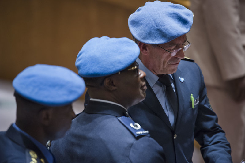 UN police officers, including the UN Police Adviser before a Security Council on protection of civilians in November 2016. UN Photo: Amanda Voisard