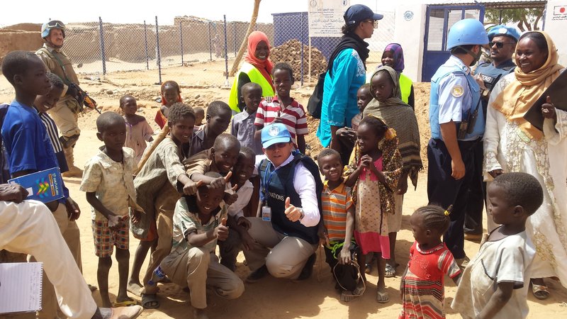 SPC staff deployed to UNAMID with colleagues from the African Union. Photo: UN/ UNAMID