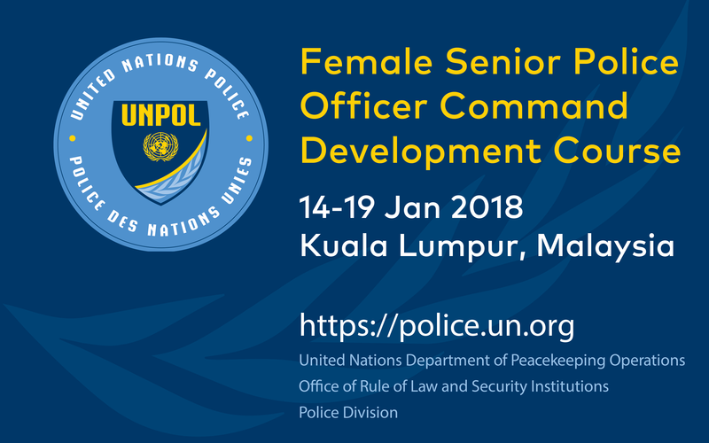Woman senior police officer command development course in Kuala Lumpur, Malaysia