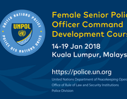 Woman senior police officer command development course in Kuala Lumpur, Malaysia